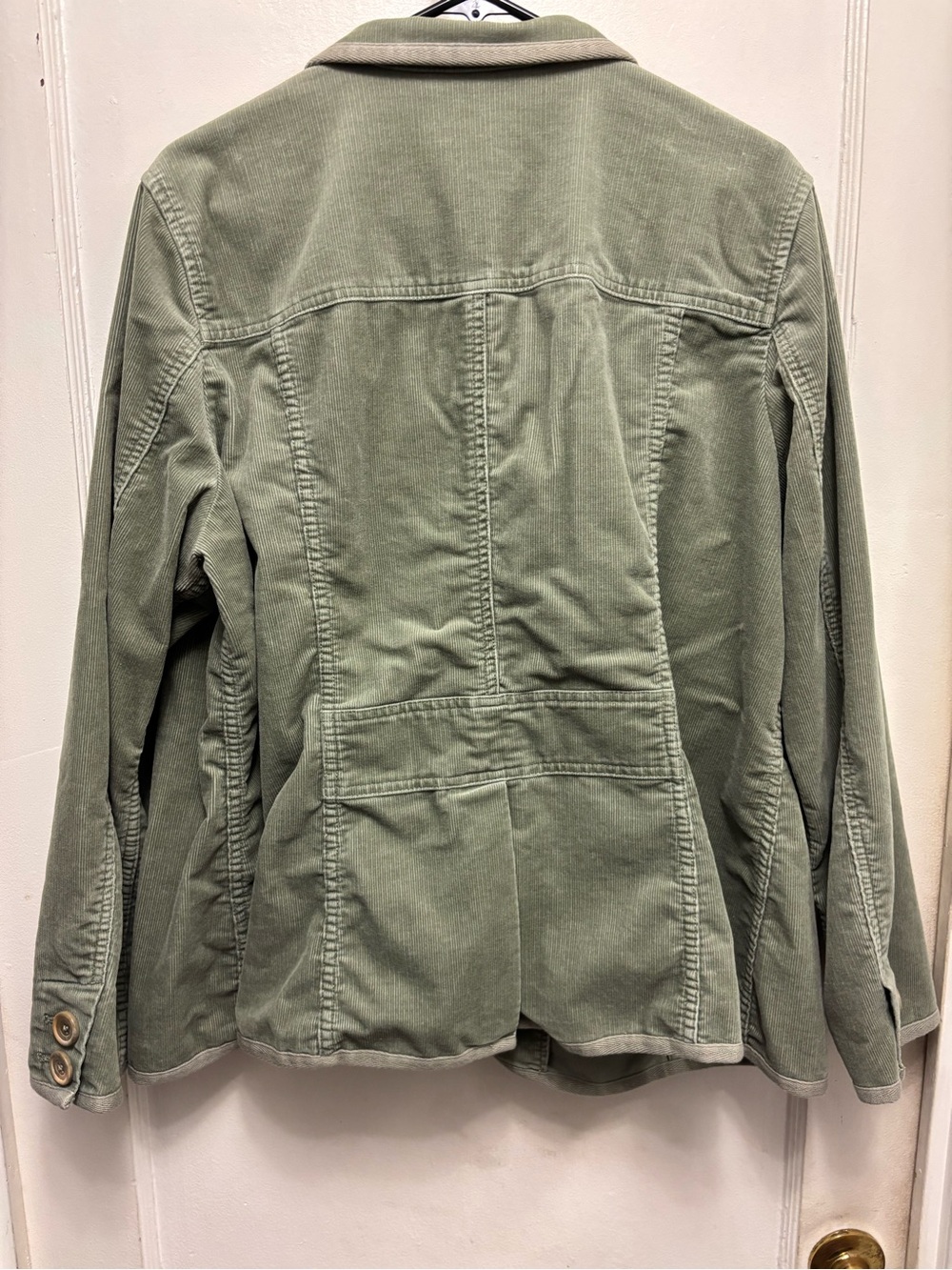 LL Bean Utility Jacket/Blazer Corduroy Size 2X Color Sage Green - Picture 4 of 9